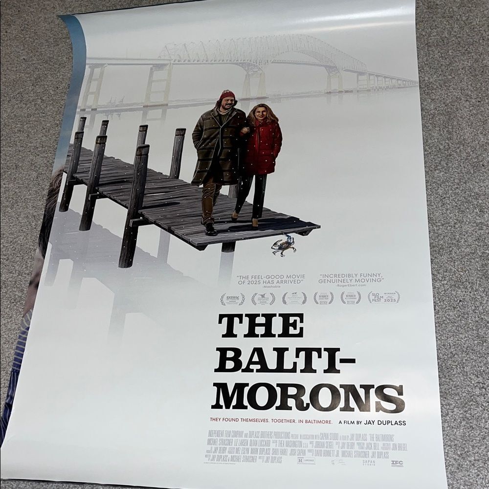 The Balti-Morons film theatre promotional 27x 39” big Movie Poster Jay Duplass